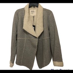 NWT Dylan gray sherpa soft casual vest jacket XS